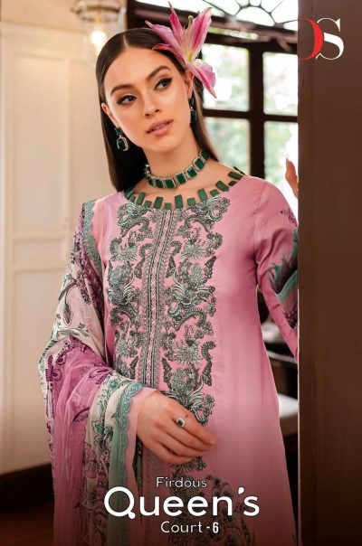 DEEPSY SUITS FIRDOUS QUEENS COURT VOL 6 PURE COTTON SUITS