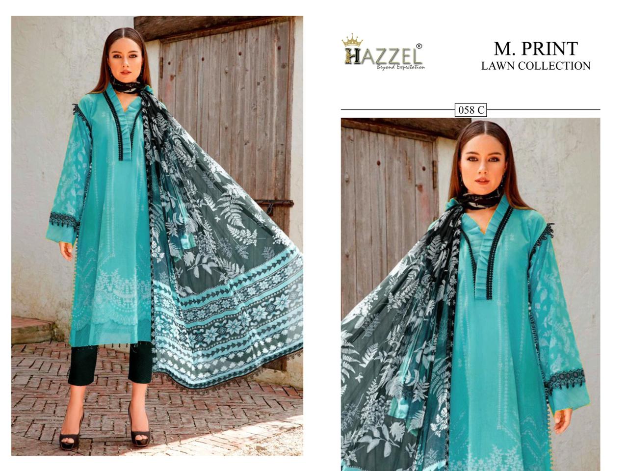 HAZZEL M.PRINTS LAWN COLLECTION SALWAR SUIT WHOLESALER IN SURAT