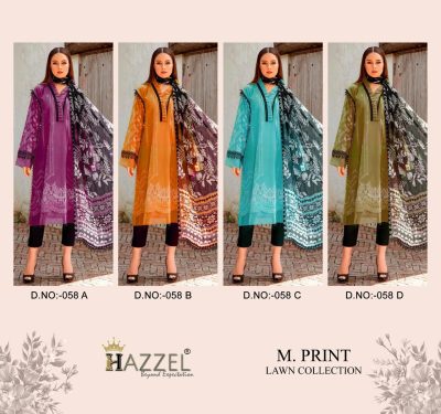 HAZZEL M.PRINTS LAWN COLLECTION SALWAR SUIT WHOLESALER IN SURAT