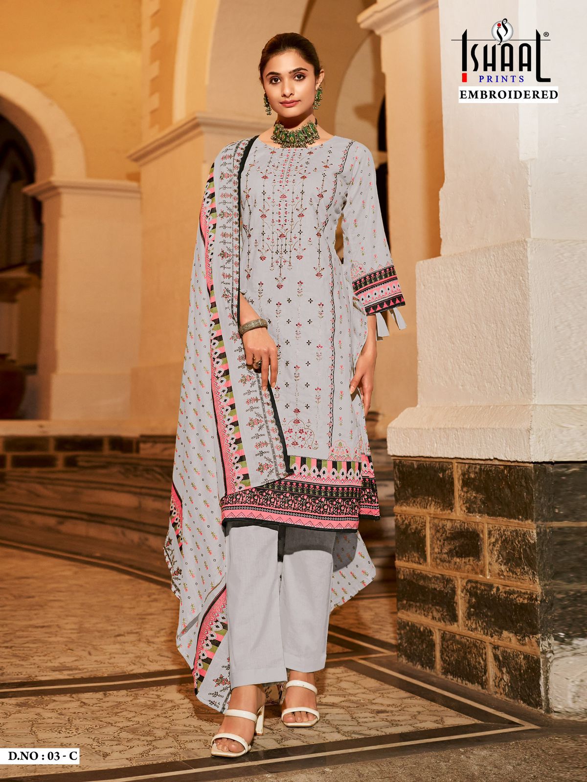 ISHAAL PRINTS EMBROIDERED LAWN SUITS