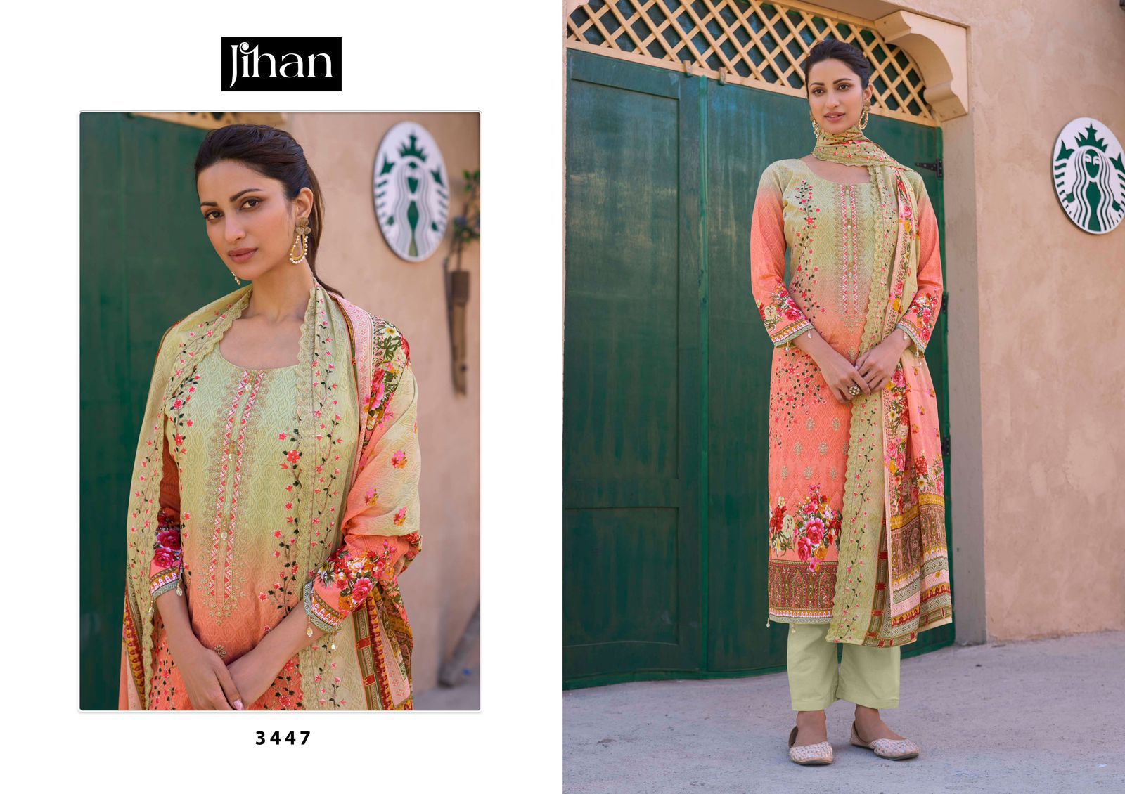 JIHAN BIN SAEED VOL 9 LAWN COLLECTION SALWAR SUIT WHOLESALER IN SURAT