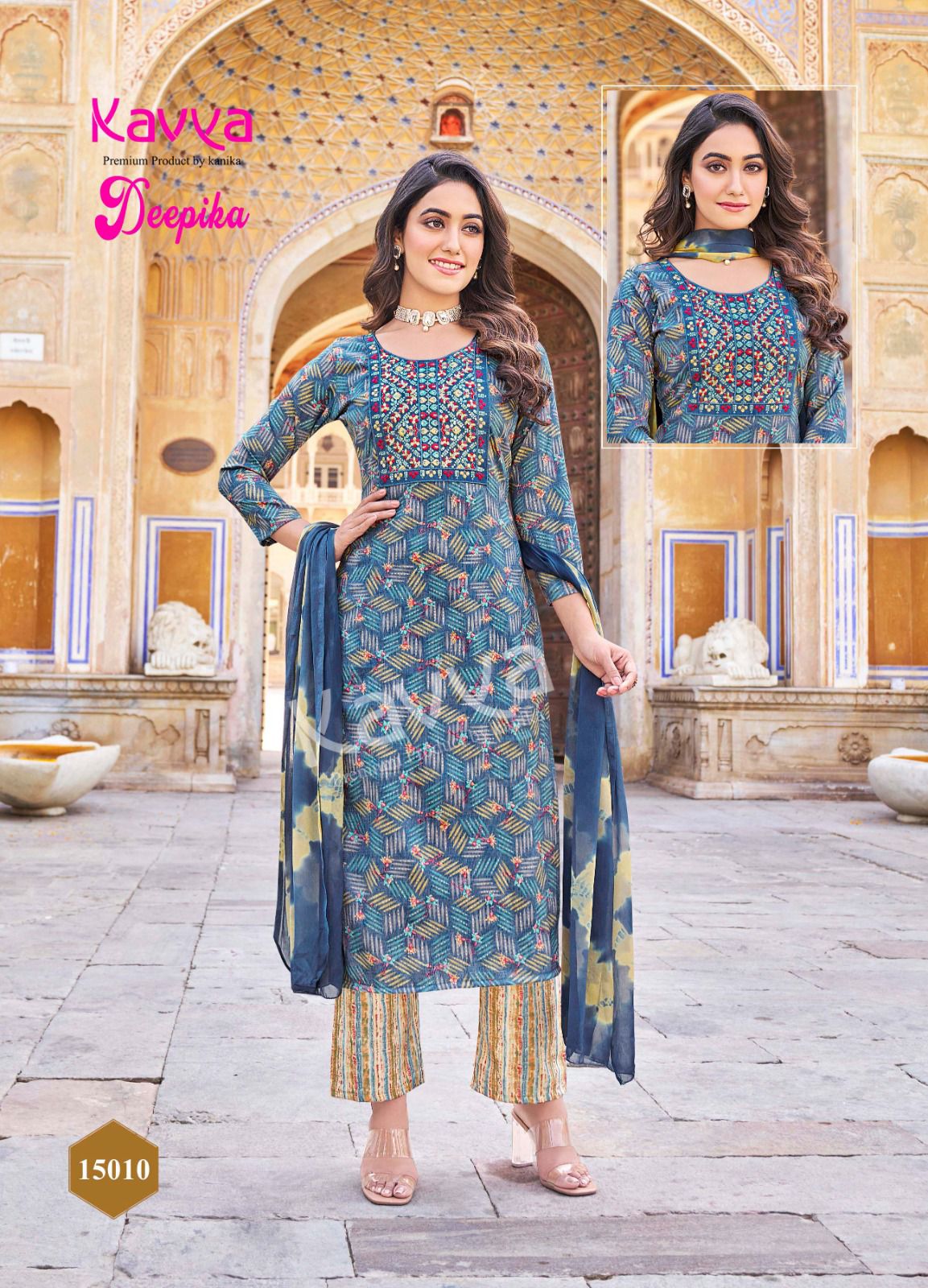 KAVYA DEEPIKA VOL 15 READYMADE EMBROIDERY KURTI CATALOGUE WHOLESALER IN SURAT