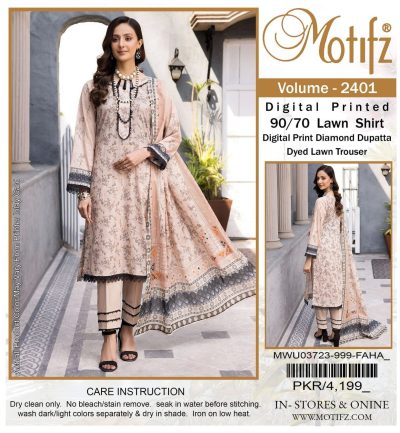 MOTIFZ VOLUME 2401 LAWN DIGITAL PRINTED SUITS