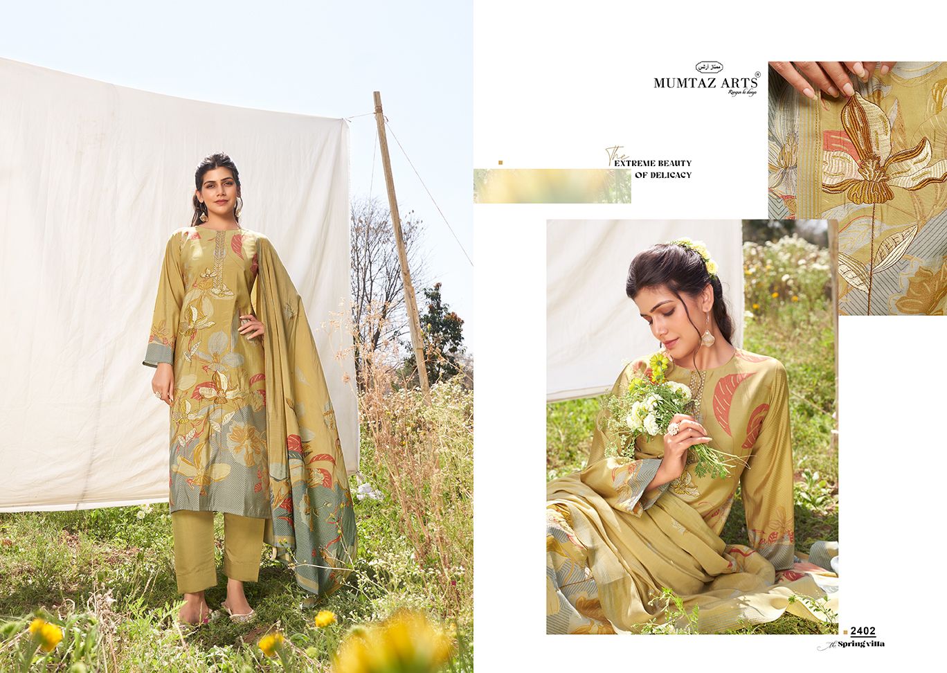 MUMTAZ ARTS THE SPRING VILLA SUITS LATEST CATALOGUE