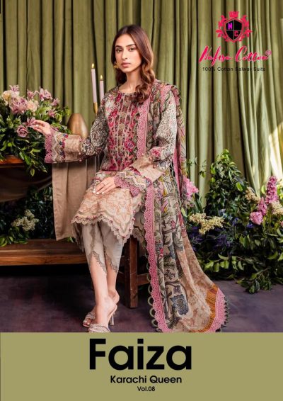 NAFISA COTTON FAIZA VOL 8 KARACHI QUEEN COTTON SALWAR SUIT WHOLESALER IN SURAT