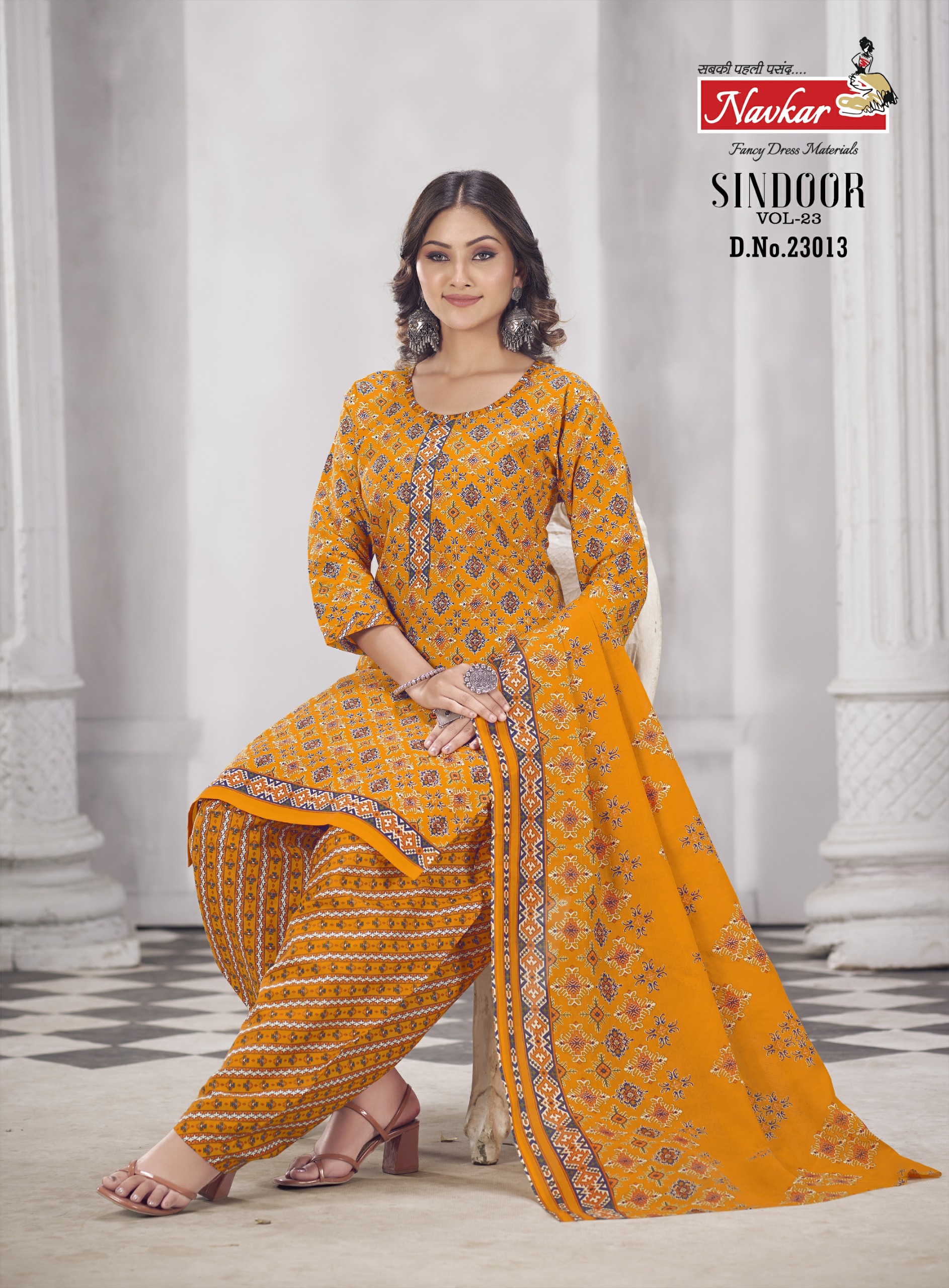 NAVKAR SINDOOR VOL 23 COTTON PRINT KURTI CATALOGUE SUPPLIER IN SURAT