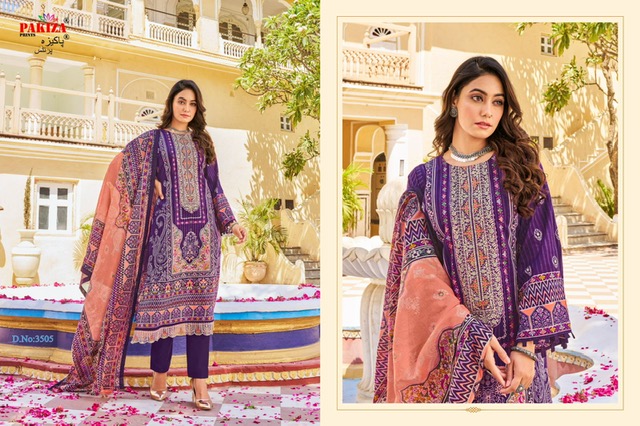 PAKIZA PRINTS RAMSHA VOL 35 EMBROIDERY SALWAR KAMEEZ WHOLESALER IN SURAT