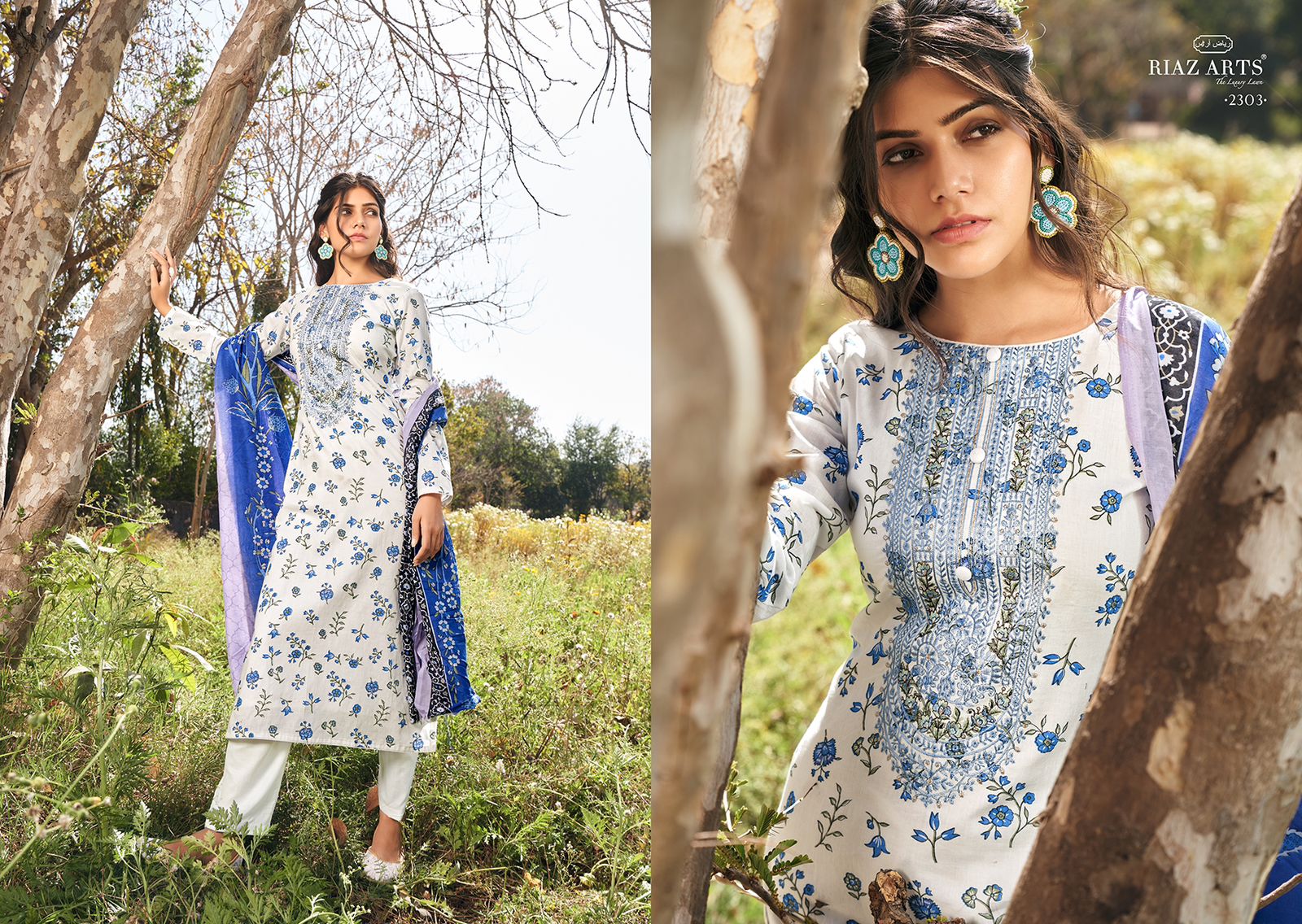 RIAZ ARTS KHWAAB PURE KARACHI LAWN SUITS