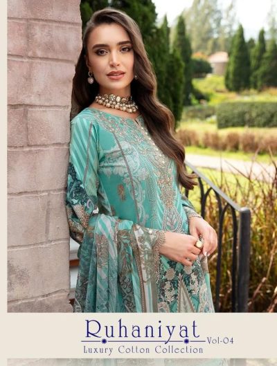 RUHANIYAT VOL 4 LUXURY COTTON COLLECTION SALWAR SUIT WHOLESALER IN SURAT