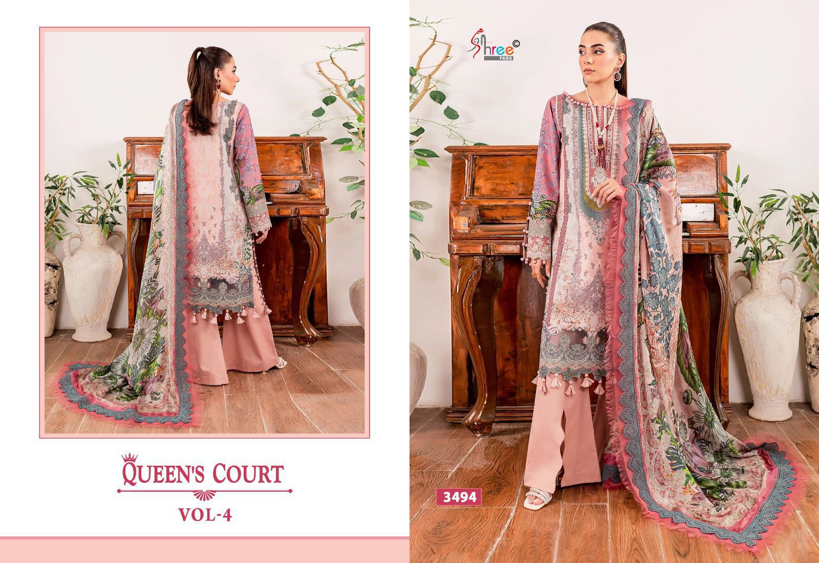 SHREE FABS QUEENS COURT VOL 4 COTTON SALWAR SUIT WHOLESALER IN SURAT