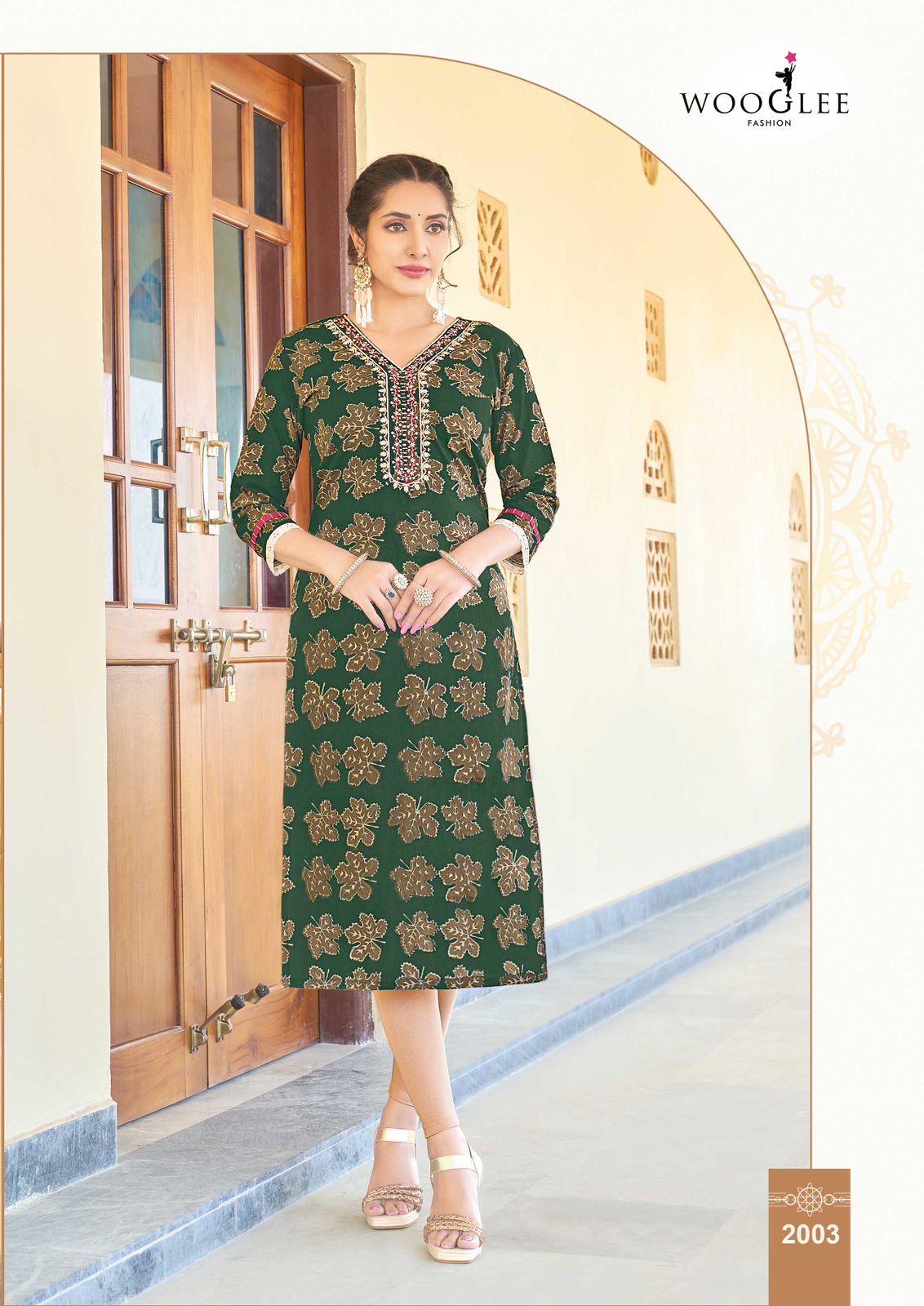 WOOGLEE RUTIKA RAYON EMBROIDERY KURTI DISTRIBUTOR IN SURAT