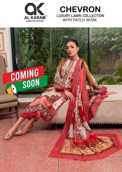 AL KARAM CHEVRON LUXURY LAWN WITH PATCH