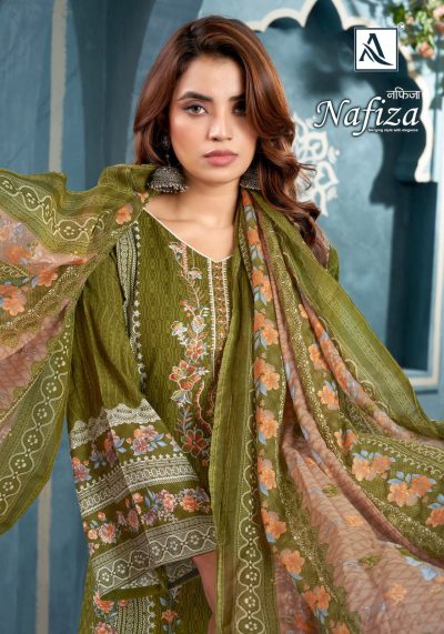 ALOK SUIT NAFIZA COTTON PAKISTANI PRINT SALWAR SUIT WHOLESALER IN SURAT