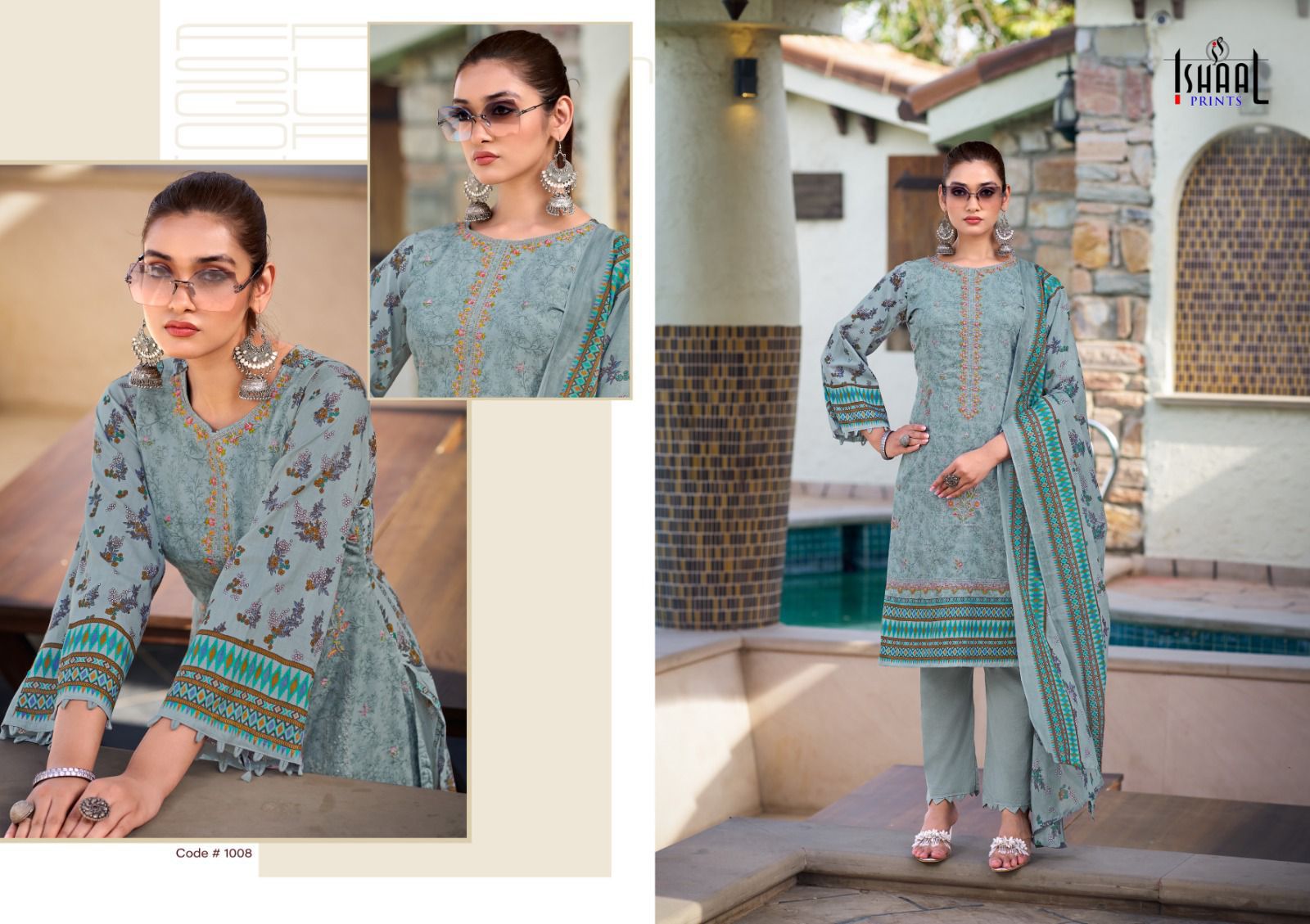 ISHAAL PRINTS EMBROIDERED VOL 9 LAWN EMBROIDERY SALWAR SUIT SUPPLIER IN SURAT