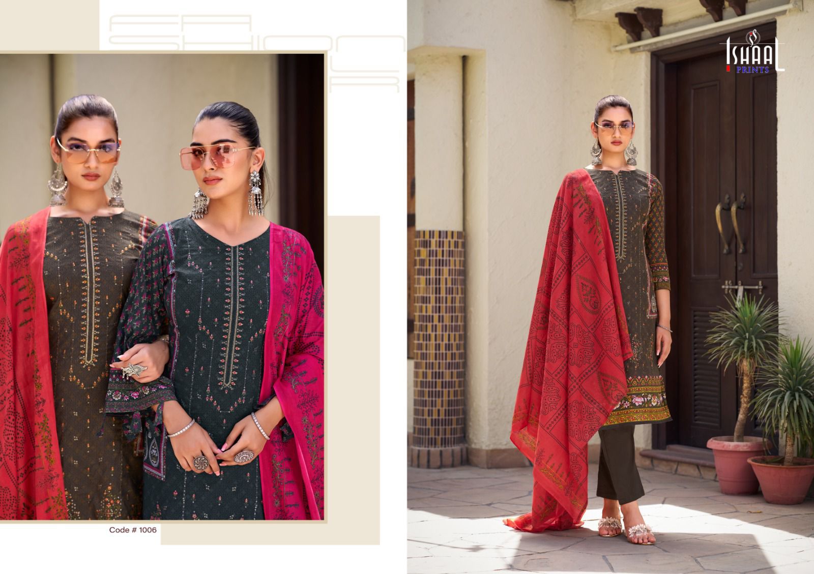 ISHAAL PRINTS EMBROIDERED VOL 9 LAWN EMBROIDERY SALWAR SUIT SUPPLIER IN SURAT