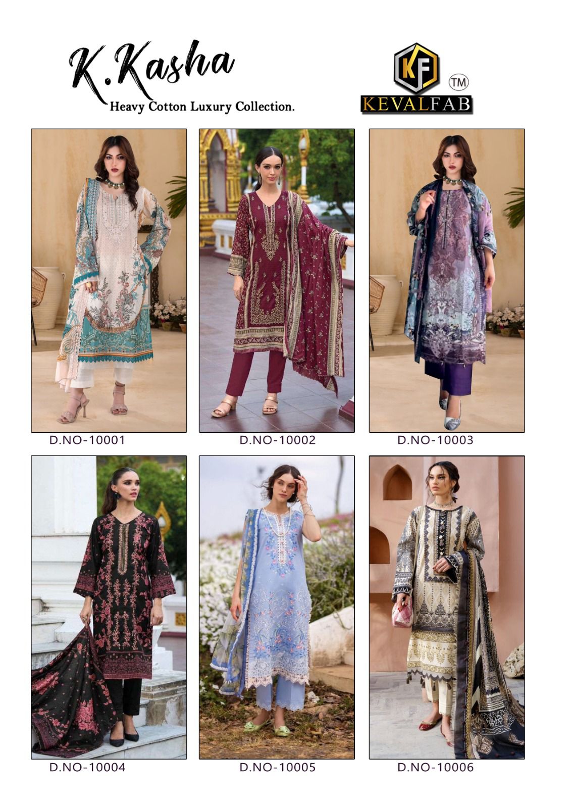 KEVAL FAB K KASHA VOL 10 KARACHI SUITS SUPPLIER