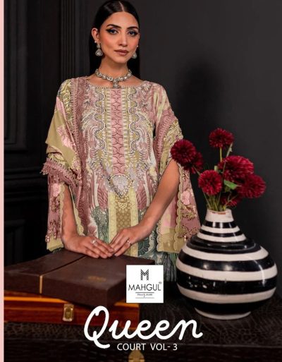 MAHGUL QUEEN COURT VOL 3 COTTON PRINTED SALWAR KAMEEZ DISTRIBUTOR IN SURAT