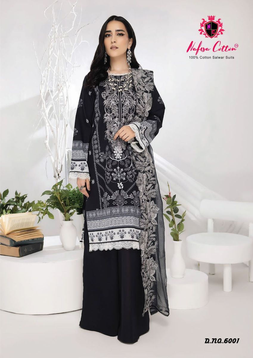 NAFISA COTTON BLACK AND WHITE VOL 6 BEST PRICE