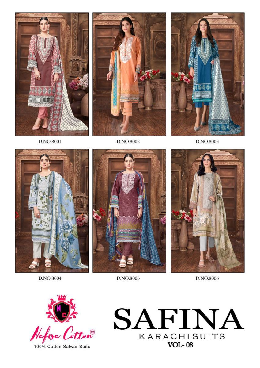 NAFISA COTTON SAFINA VOL 8 WHOLESALE