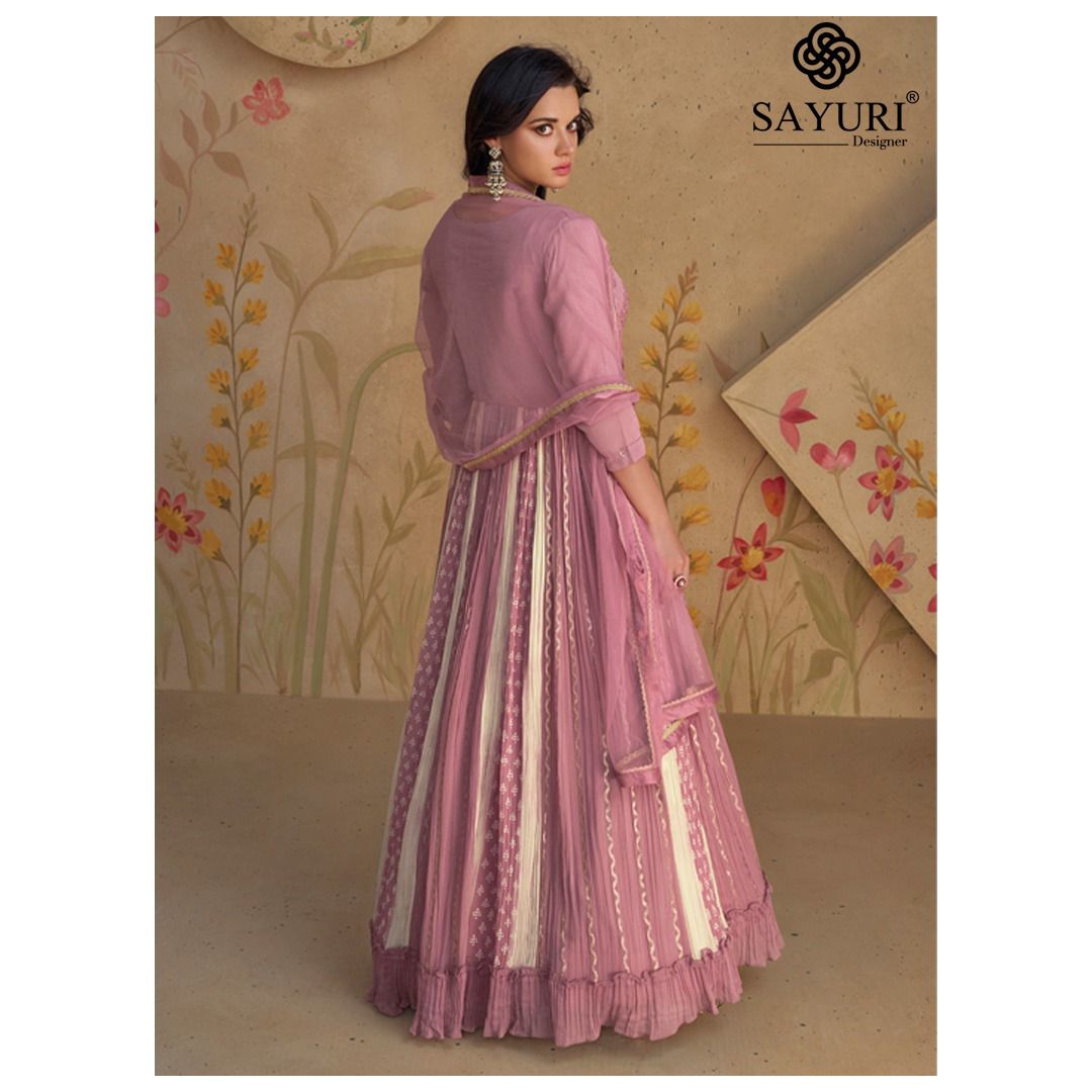 SAYURI DESIGNER FLORAL 2 REAL GEORGETTE SUITS DISTRIBUTOR IN SURAT