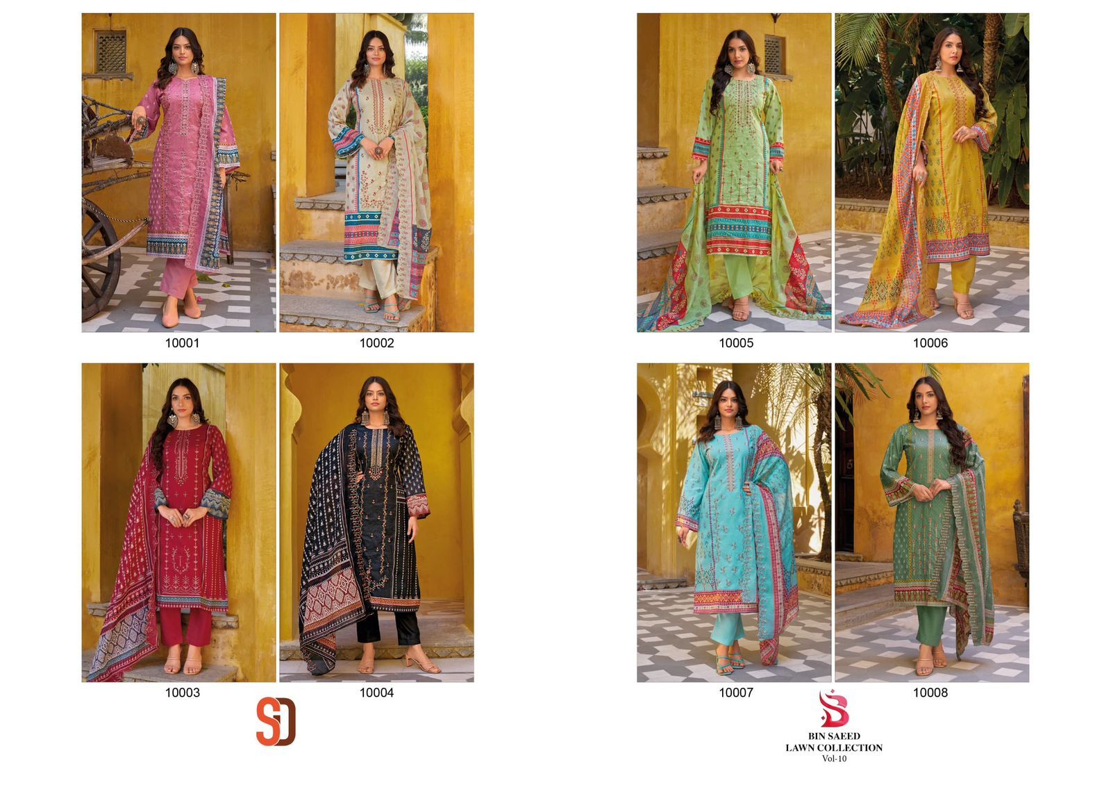 SHRADDHA DESIGNER BIN SAEED VOL 10 LAWN COLLECTION