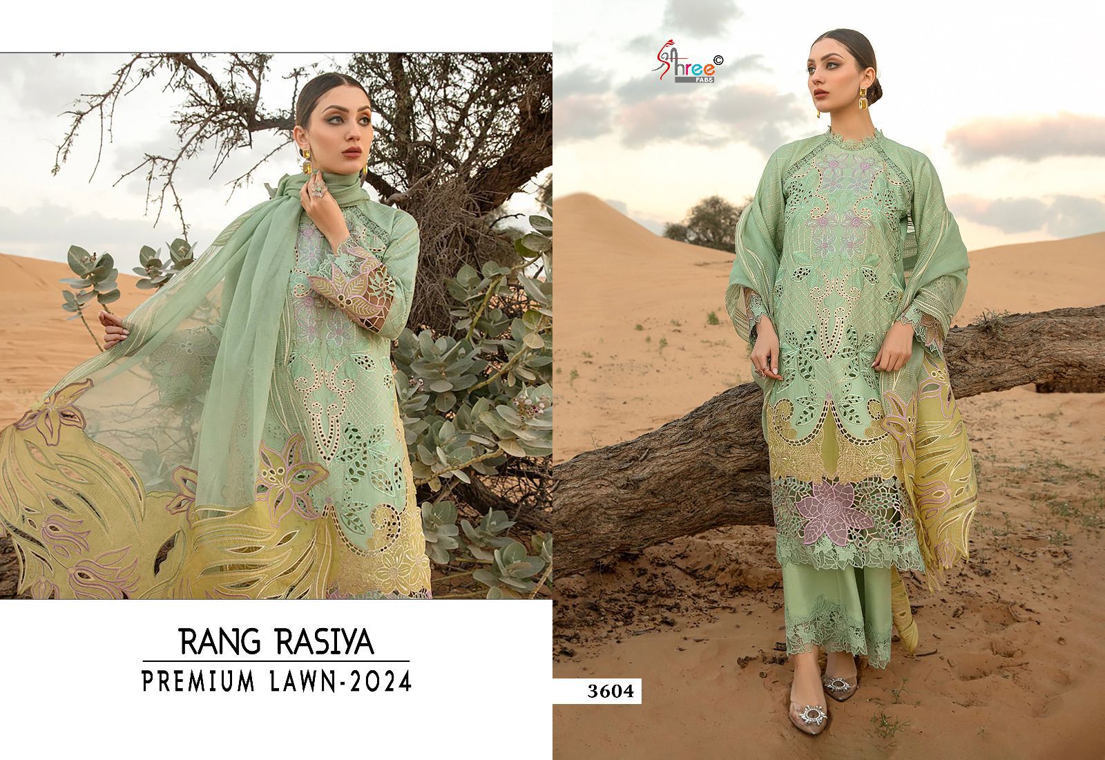 SHREE FABS RANG RASIYA PREMIUM 2024 LAWN SALWAR SUIT SUPPLIER IN SURAT