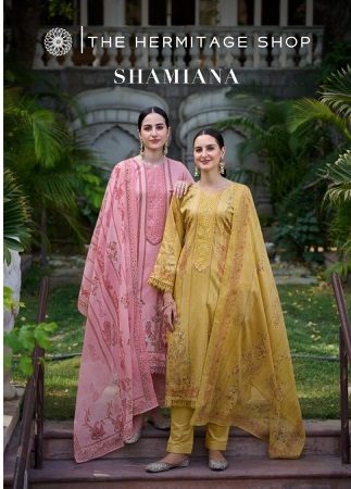 THE HERMITAGE SHOP SHAMIANA EMBROIDERY SALWAR KAMEEZ WHOLESALER IN SURAT