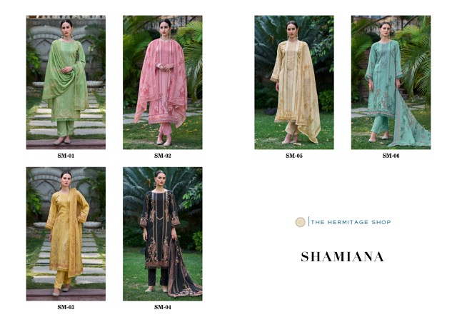 THE HERMITAGE SHOP SHAMIANA EMBROIDERY SALWAR KAMEEZ WHOLESALER IN SURAT