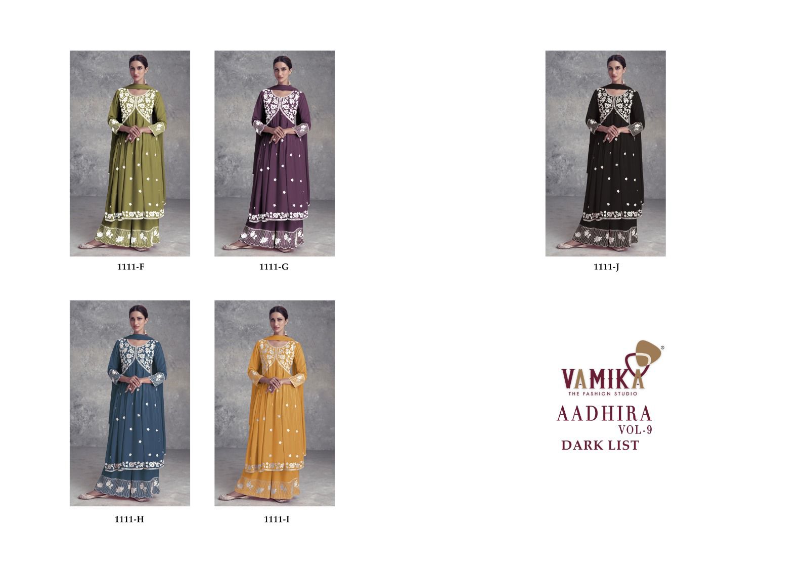 VAMIKA AADHIRA VOL 9 DARK LIST KURTIS WHOLESALER IN SURAT