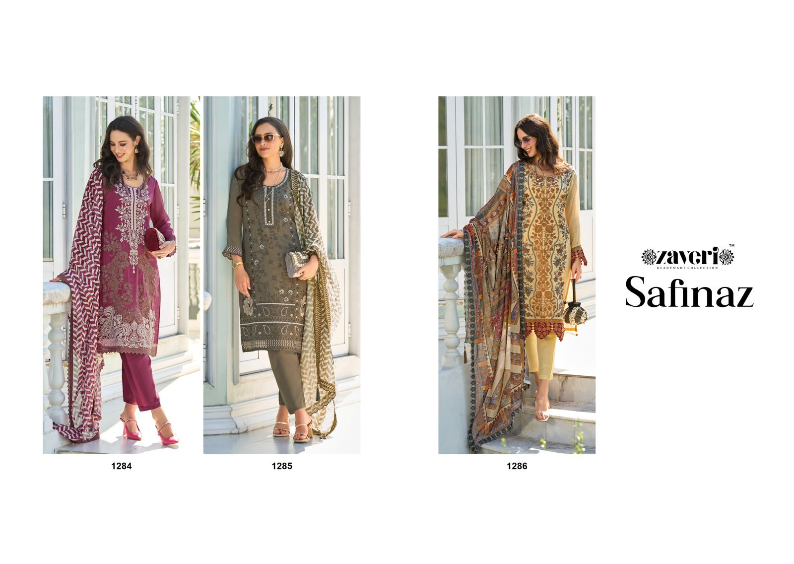 ZAVERI SAFINAZ READYMADE SOFT ORGANZA KURTI CATALOGUE WHOLESALER IN SURAT