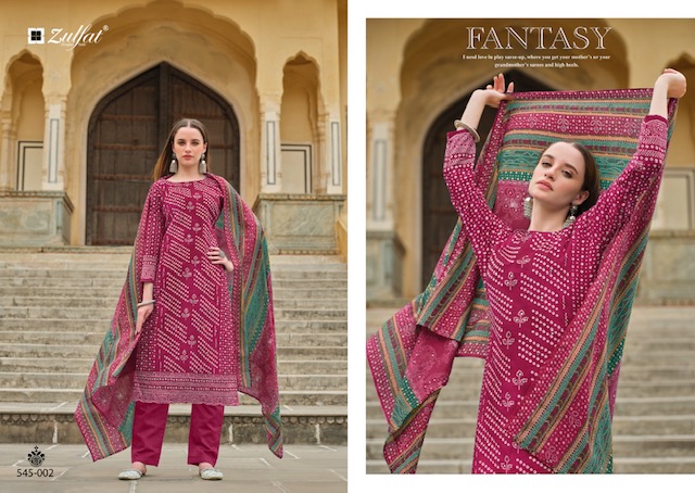 ZULFAT DESIGNER STUDIO TANIA COTTON PRINT SALWAR KAMEEZ DISTRIBUTOR IN SURAT