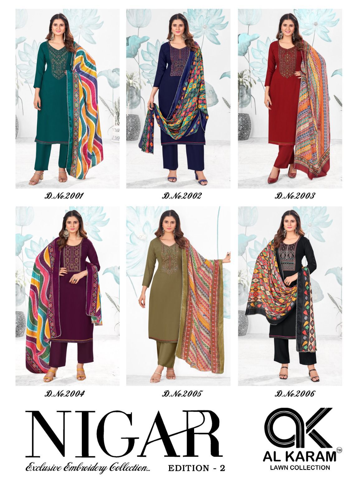 AL KARAM NIGAR EDITION 2 LAWN KARACHI SUITS