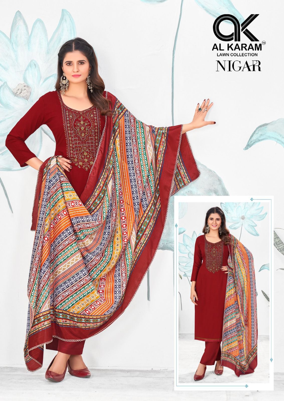 AL KARAM NIGAR EDITION 2 LAWN KARACHI SUITS