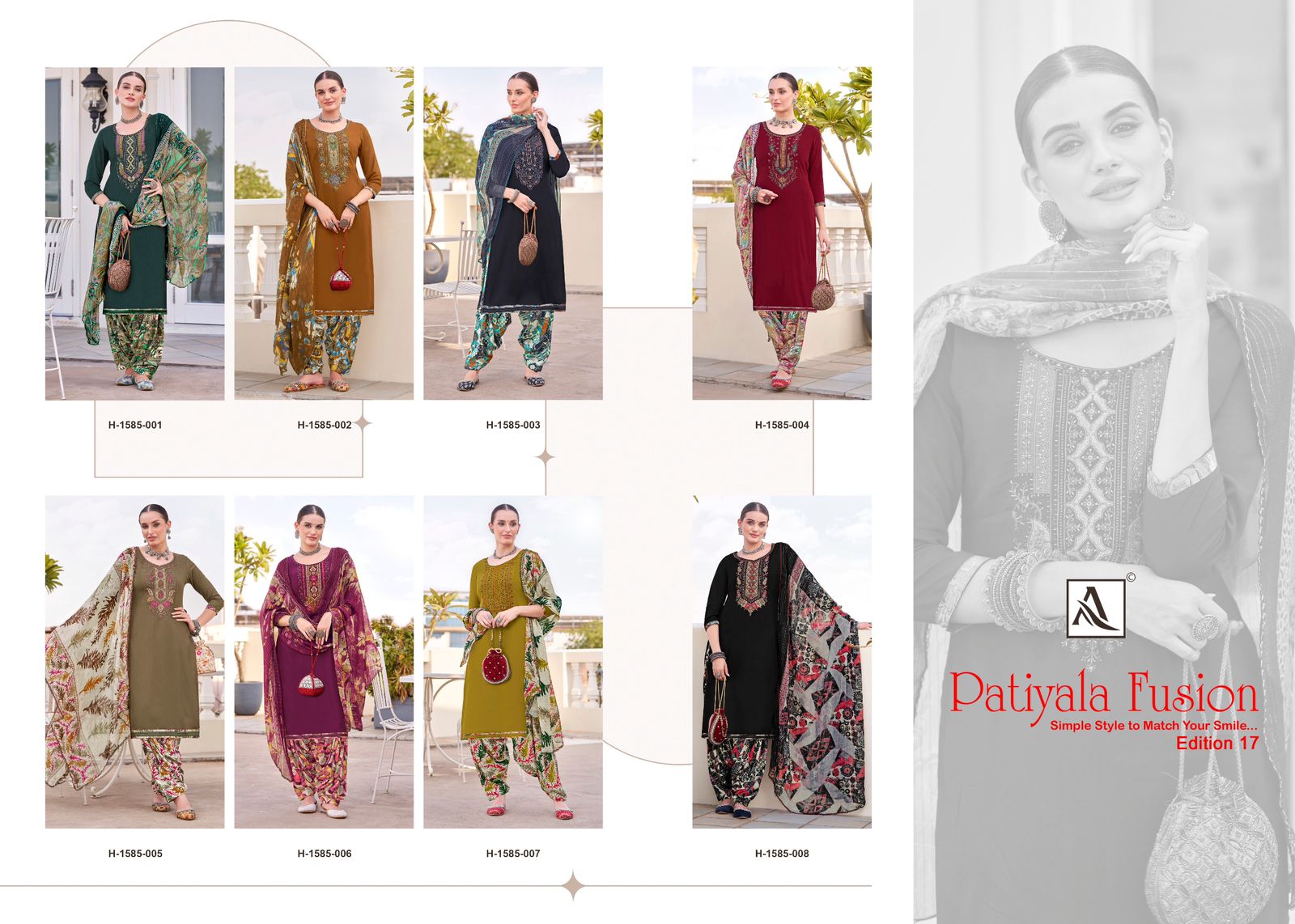 ALOK PATIYALA FUSION EDITION 17 SUITS WHOLESALER