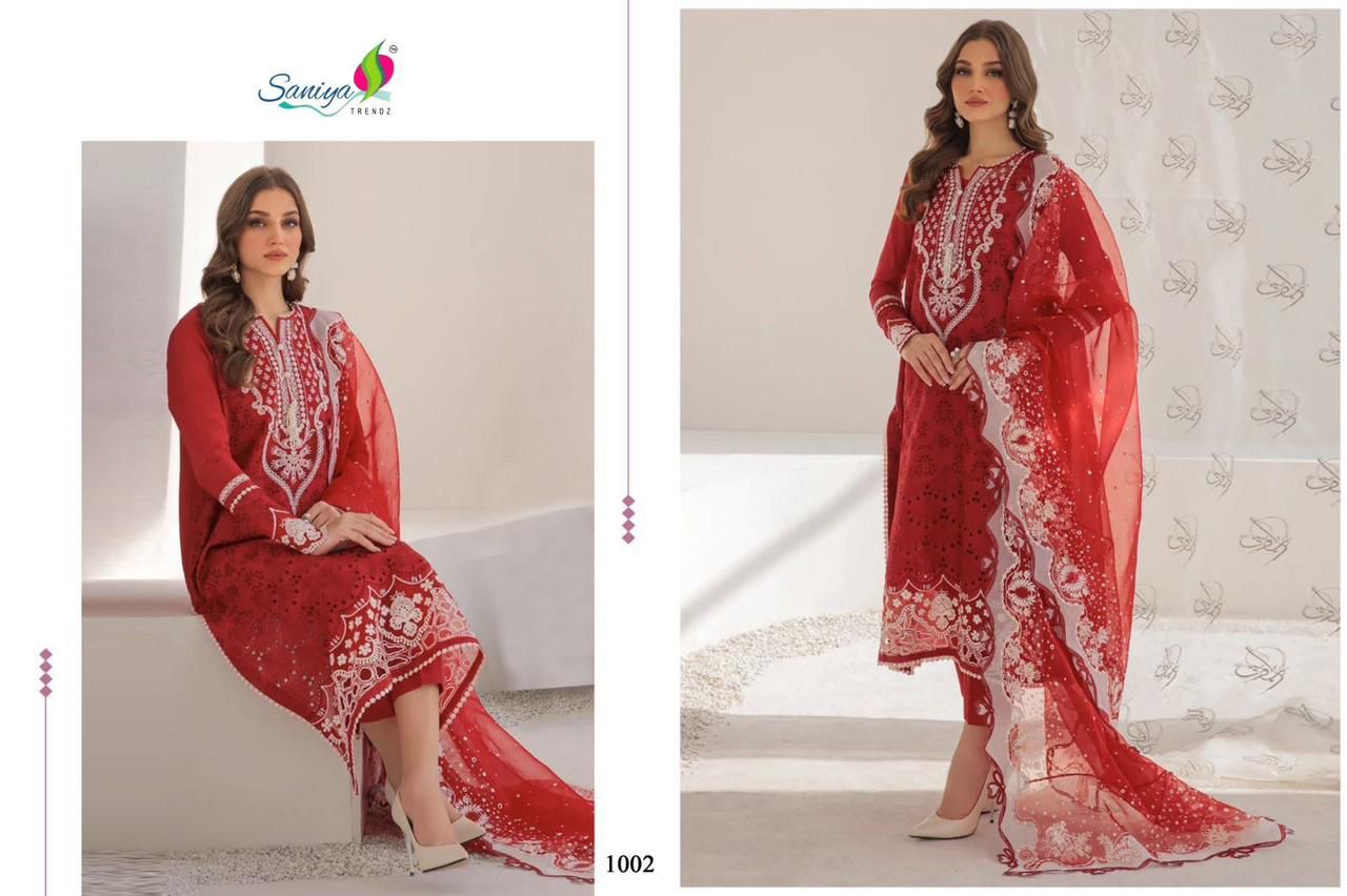 SANIYA TRENDZ BAROQUE VOL 1 CHIKANKARI SUITS