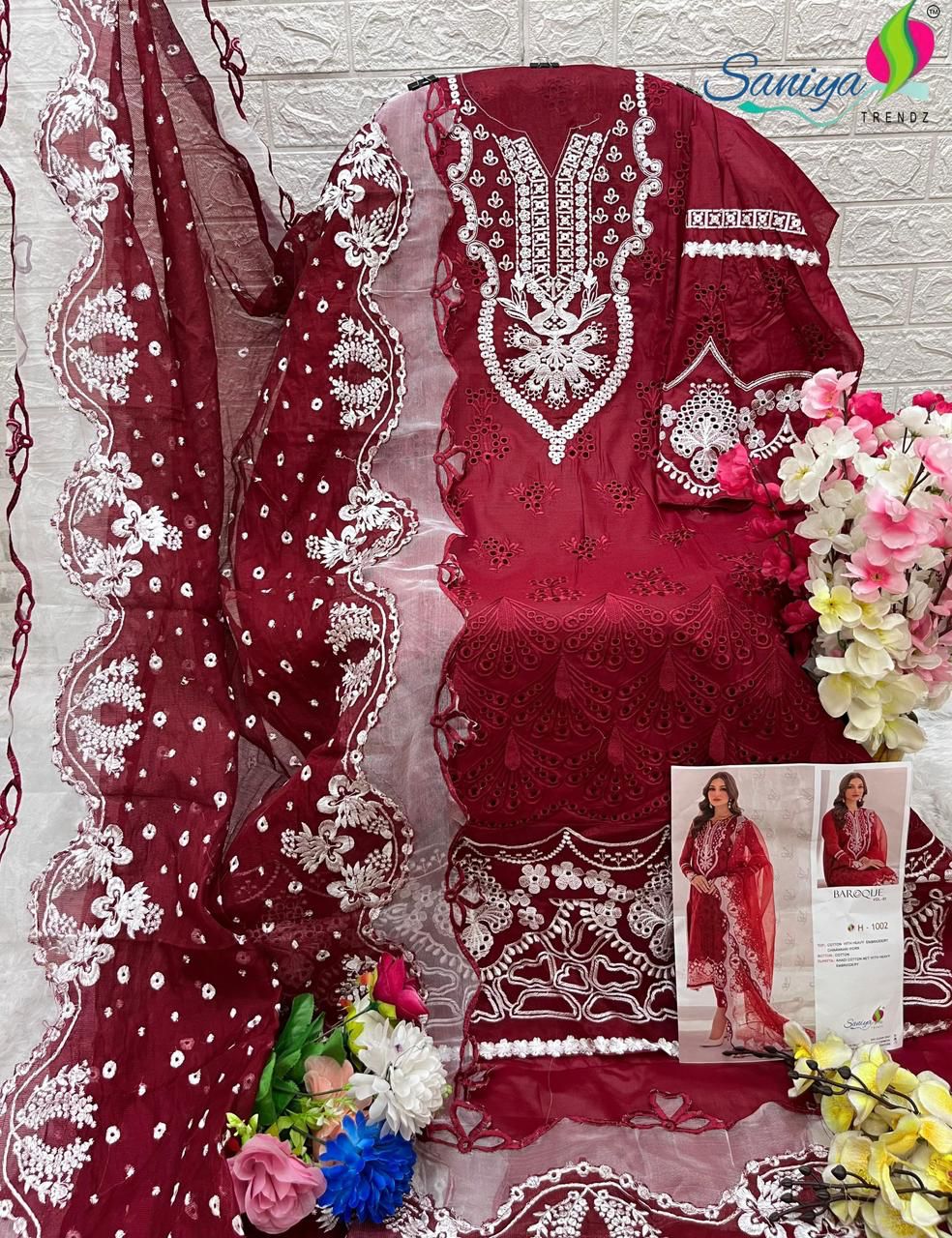 SANIYA TRENDZ BAROQUE VOL 1 CHIKANKARI SUITS