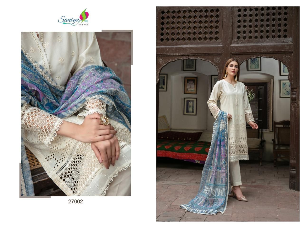 SANIYA TRENDZ MARIA B VOL 27 CHIKANKARI COLLECTION