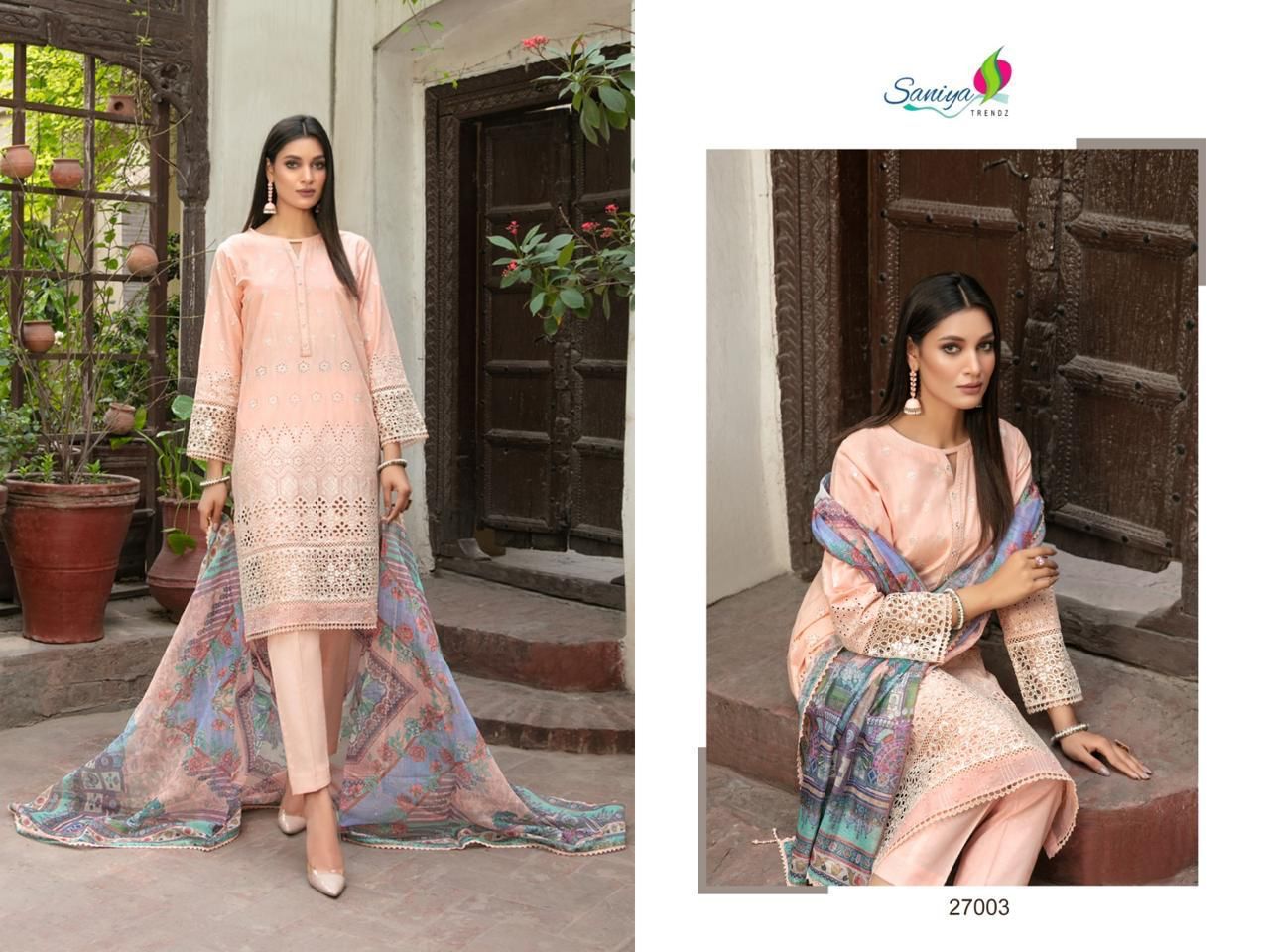 SANIYA TRENDZ MARIA B VOL 27 CHIKANKARI COLLECTION