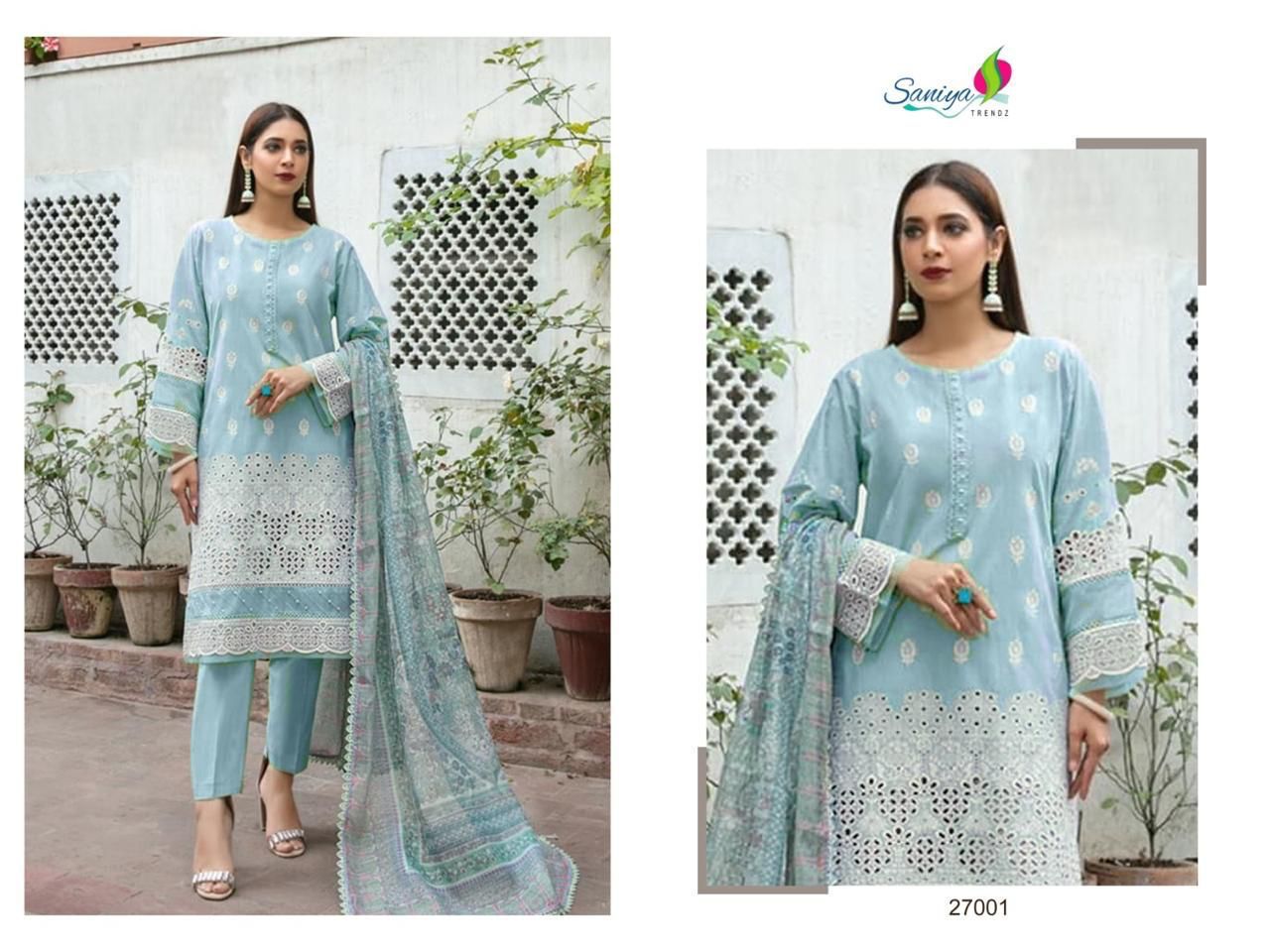 SANIYA TRENDZ MARIA B VOL 27 CHIKANKARI COLLECTION