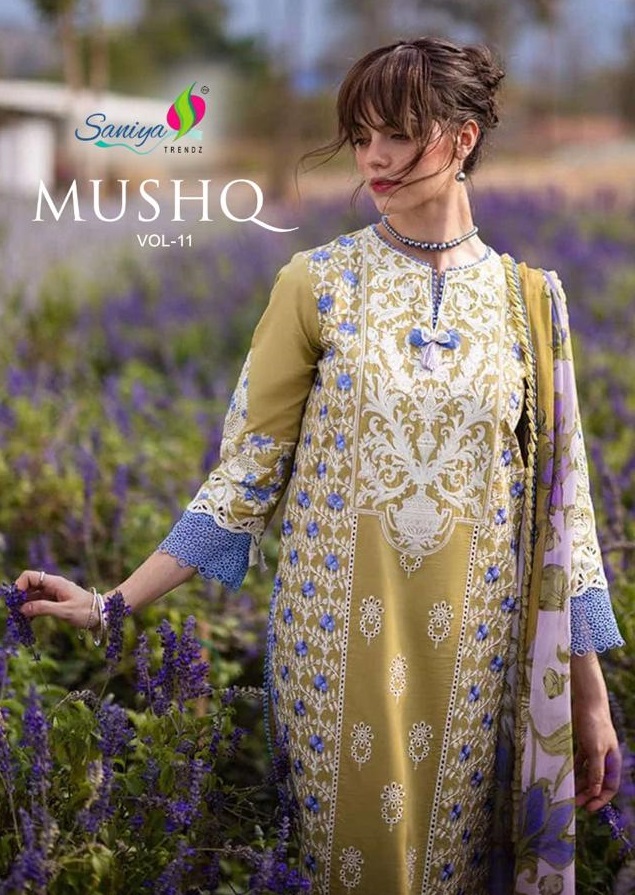 SANIYA TRENDZ MUSHQ VOL 11 CHIKANKARI SUITS