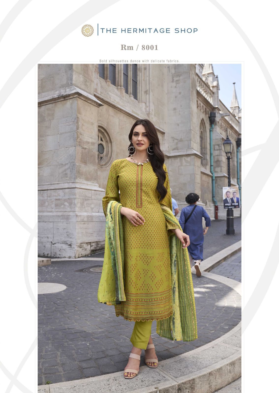 THE HERMITAGE SHOP ROZ MEHER PURE LAWN KARACHI SUITS