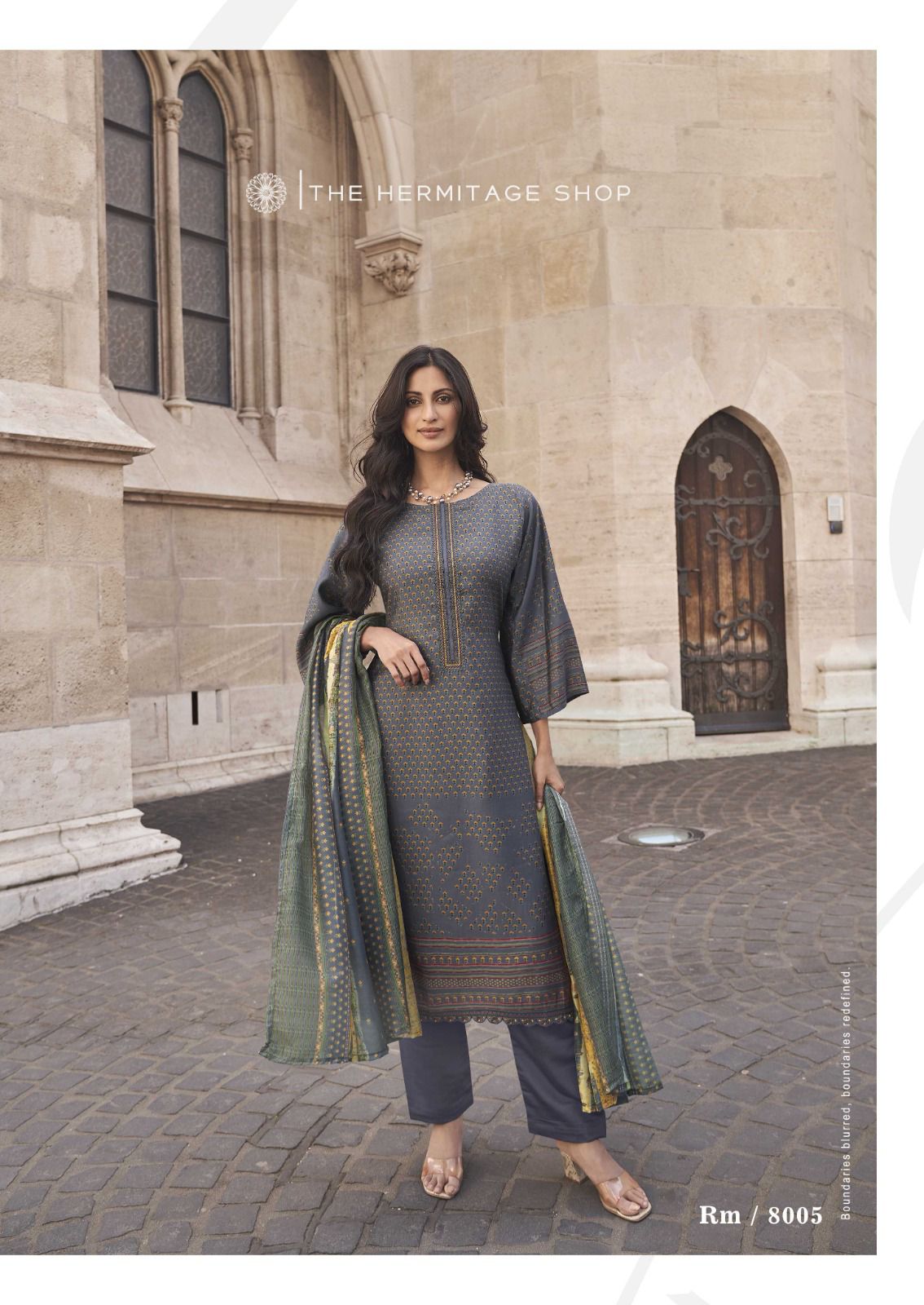 THE HERMITAGE SHOP ROZ MEHER PURE LAWN KARACHI SUITS