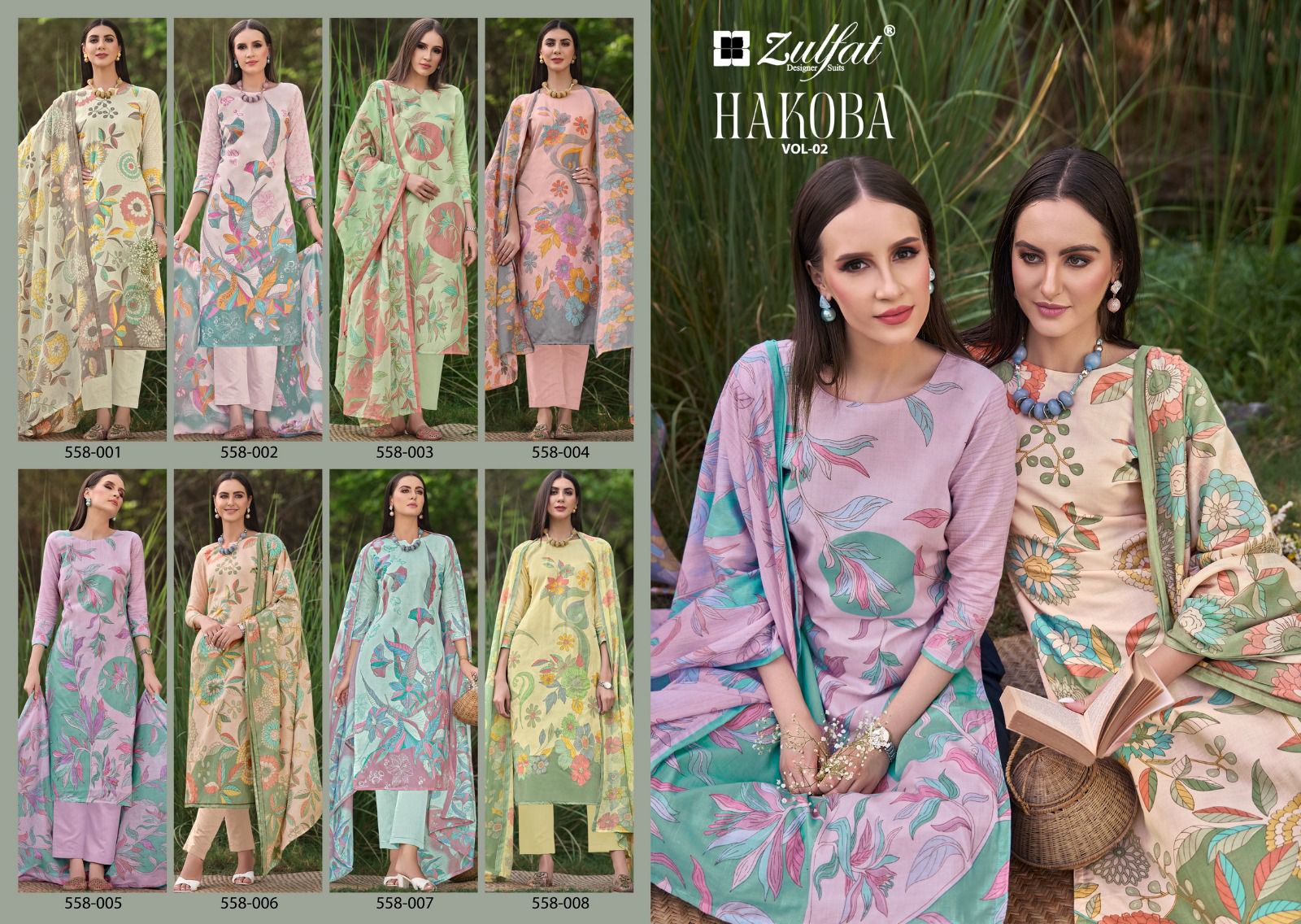 ZULFAT HAKOBA VOL 2 PURE COTTON SUITS