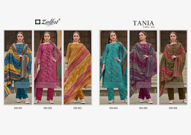 ZULFAT TANIA VOL 2 PURE COTTON SUITS