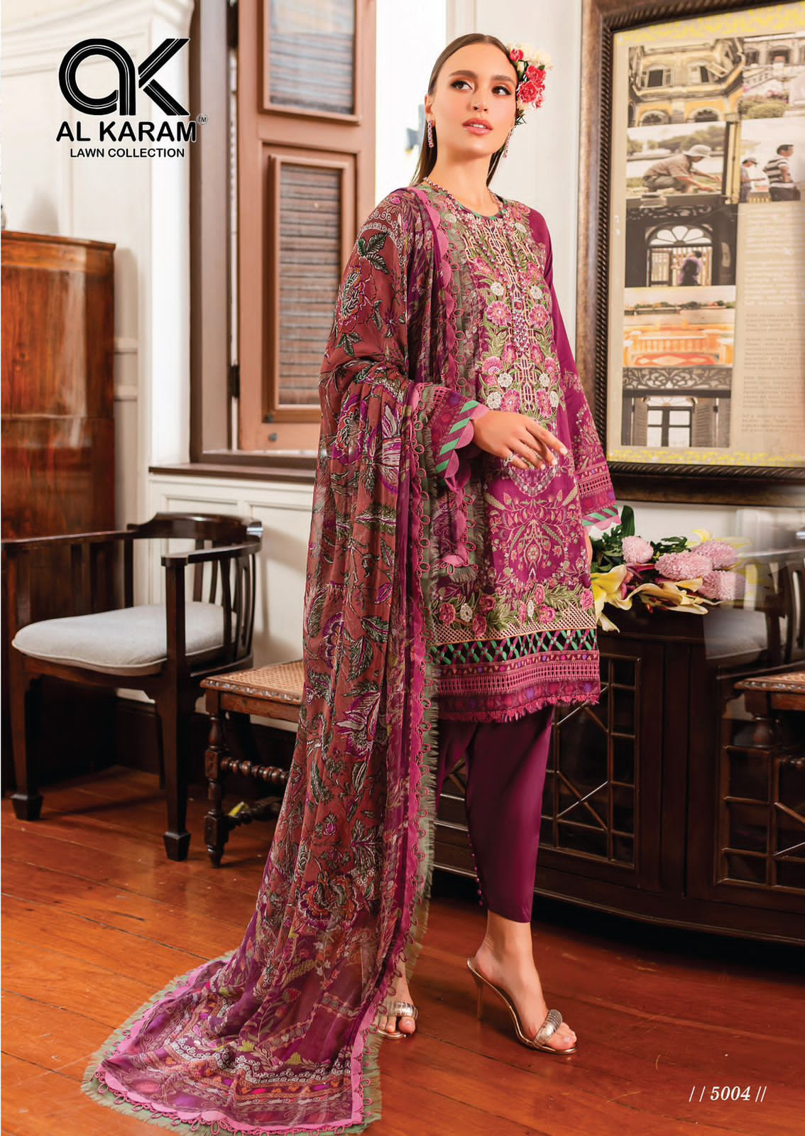 AL KARAM QUEENS COURT VOL 5 LAWN KARACHI SUITS