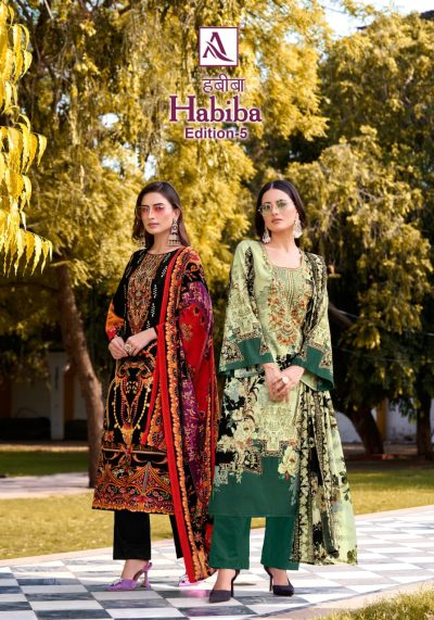 ALOK SUIT HABIBA EDITION 5 PURE COTTON SUITS