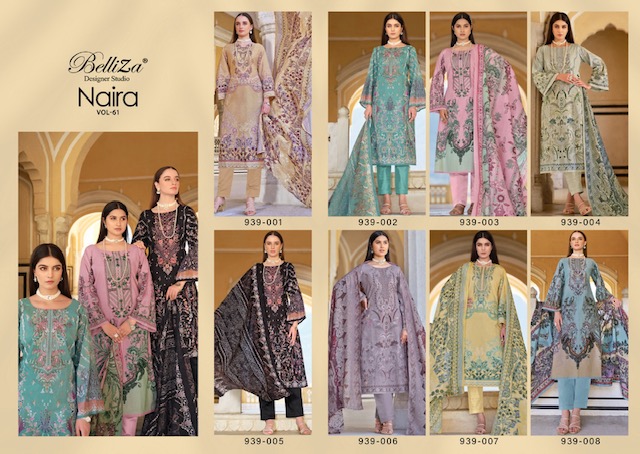 BELLIZA NAIRA VOL 61 PURE COTTON SUITS