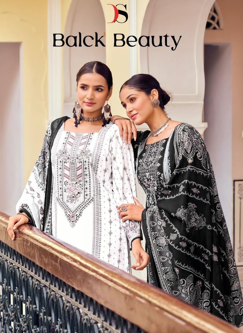 DEEPSY SUITS BLACK BEAUTY COTTON EMBROIDERY SALWAR SUIT SUPPLIER IN SURAT