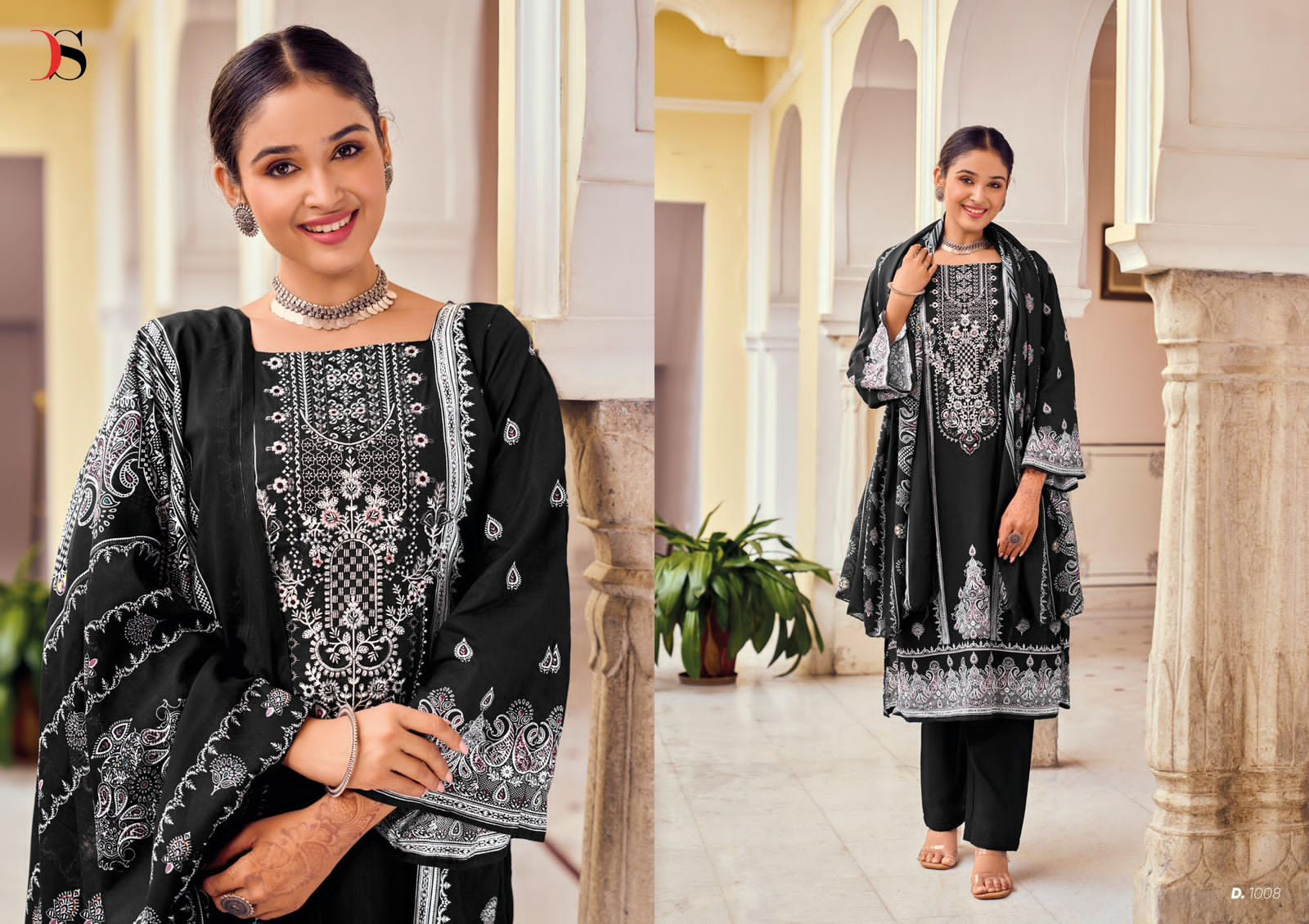 DEEPSY SUITS BLACK BEAUTY COTTON EMBROIDERY SALWAR SUIT SUPPLIER IN SURAT