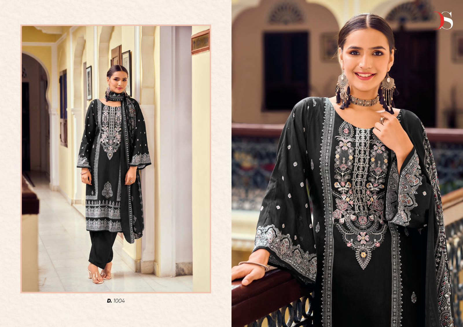 DEEPSY SUITS BLACK BEAUTY COTTON EMBROIDERY SALWAR SUIT SUPPLIER IN SURAT